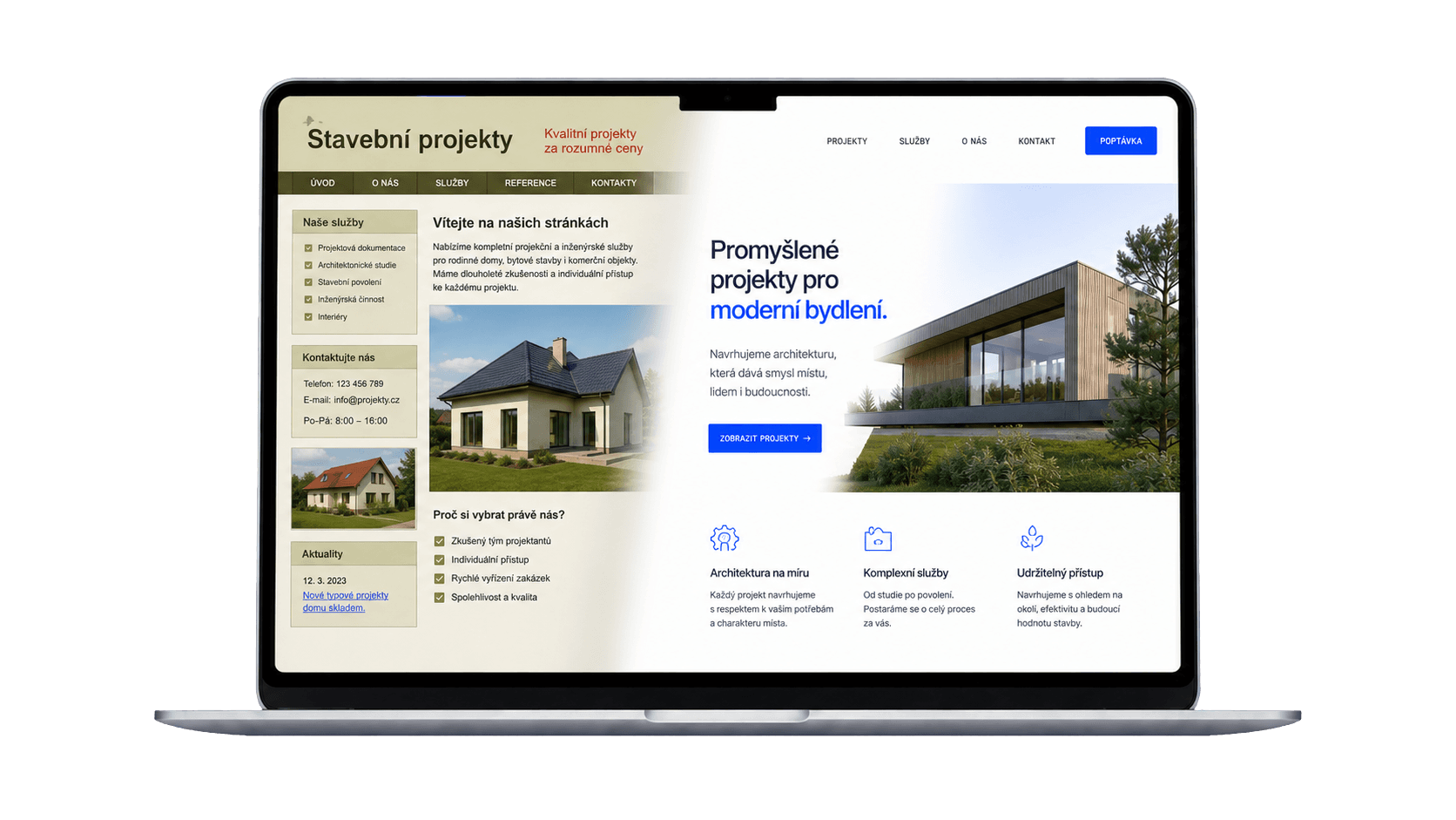 Srovnání webu před redesignem a po něm