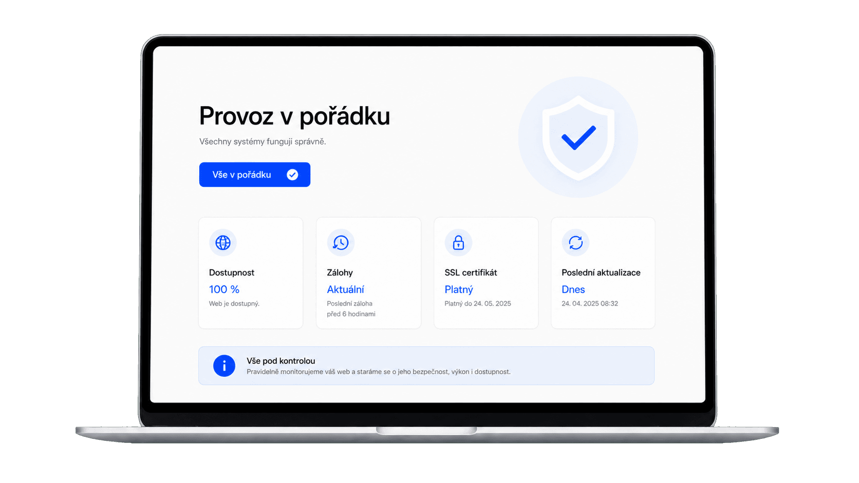 Přehled stavu a dostupnosti webu